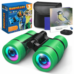 HappyKidsClub Fernglas für Kinder, Outdoor Spiele für Kinder Kleine Geschenke für Kinder Experimente für Kinder ab 3-12 Spielzeug ab 3-12 Jahre Jungen Geschenk 3-12 Jahre Junge Kinderfernglas grün