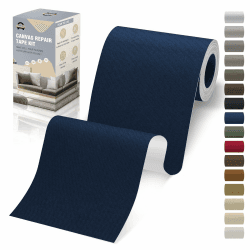 Flicken Selbstklebend Stoff, 10 x 200 cm Leinwand Stoff Selbstklebend, Marineblau, Wasserdichtes Leinwand Flicken Selbstklebend für Sofa Zelt Möbel Autositz Liege Marineblau 10x200 cm