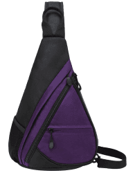 Lohol Dreieck Sling Bag Crossbody Bag Backpack Schultertasche Umhängetasche Sports/Outdoor/Reise für Frauen & Männer (Lila/M) Medium-26×14×40 cm M-lila
