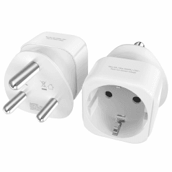 PABANCE 2 Pack Südafrika Reiseadapter, EU nach Südafrika Reiseadapter,Reisestecker Typ M mit Erdungsschutz, Steckdosenadapter für Südafrika, Sri Lanka, Lesotho, Tschad, Ghana, Bahrain(Weiß)