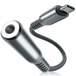 iPhone 16 Kopfhörer Adapter,USB Type C zu 3.5mm Adapter,Kopfhöreranschluss Audio Aux Konverter für iPhone 16 15,Samsung Galaxy Z Fold Flip5,S24 S23 S22,A54 A53,Note 10 20 Tab,iPad Pro 10 Air 4 5Mini 6 Grau