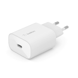 Belkin BoostCharge 25-W-Ladegerät mit PPS, USB-C Power Delivery, USB C Ladegerät, Schnellladegerät für das iPhone 16, iPhone 15, Samsung Galaxy, Galaxy Note, Pixel, iPad Pro, iPad Mini Weiß