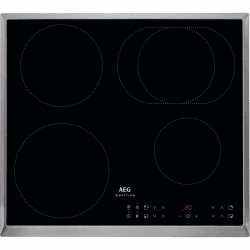 AEG IKS6431AXB Induktionskochfeld autark 60cm, 4 Zonen mit 4x Power-Funktion für schnelles Kochen, 7350 W, 14 Stufen, Edelstahlrahmen, Timer, Touch-Bedienung je Zone, kompatibel mit Haubenautomatik Indunktion | 60cm | 4 Zonen Modell 2020
