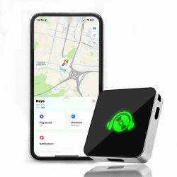 SEINXON Bluetooth Tracker und Item Locator für Schlüssel, Taschen und mehr Funktioniert mit Apple Find My APP & Netzwerk (nur iOS) IP66; bis zu 200 ft. Reichweite.RGB Flashlight (Musik) Tag MS/1-pack