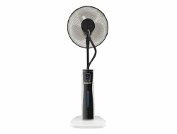 BEPER VE.510 Ventilator mit Wasserkühlung mit Rädern - Standventilator mit Fernbedienung, Timer, Luftbefeuchter Leise Digitaler Vernebler mit Fernbedienung
