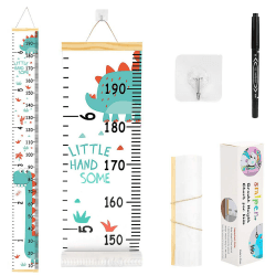 Kinder Messlatte Höhe Diagramm für Kinderzimmer, Wandaufhängung Höhenmesser Dekoration Abnehmbare Leinwand Messleite Lineal für Kinder 200cm x 20cm Dinosaur