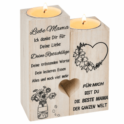 Kleine Weihnachten Kerzenhalter Geschenke für Mama, Nikolaus Geschenke für Mama,Mama Kerzenhalter Muttertagsgeschenk - Geschenke für Frauen,Oma zum Weihnachten Muttertag Geburtstag