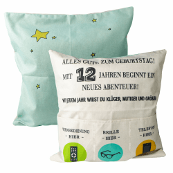 Getyjoe 2 Stück 12 Jahre Geburtstag Geschenk Tasche Kissenbezug Geburtstag Kissenbezug Geburtstagsgeschenke Ideen Kissenbezug für Tochter Sohn Schwester Enkelin Freunde 12 Jahre Geschenk 12 Geburtstag