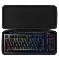 co2CREA Harte Tasche für Razer Huntsman Tournament Edition Kompakte TKL Gaming Tastatur Case Etui Tragetasche für TKL Keyboard Schwarz