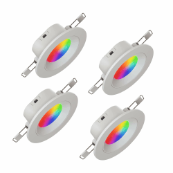 nanoleaf Matter Essentials Glühbirne, 4 Smarten RGBW Einbaustrahler LED Lampen - Matter über Thread, Bluetooth 16 Mio. Farben LED Lampen, Bildschirm Sync, Funktioniert mit Alexa Google Home Apple Einbaustrahler (4 Stk.)