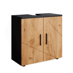 Vicco Waschbeckenunterschrank Irma, Anthrazit/Eiche, 60 x 59 cm Goldkraft Eiche/Anthrazit Waschbeckenunterschrank 60 cm