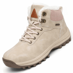 Mishansha Warme Gefüttert Winterschuhe Herren Damen Wasserabweisend Winterstiefel Wanderschuhe Gr.36-48 37 EU Aprikose