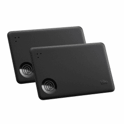 Tile by Life360 Slim (2024) – Geldbörsenfinder, Bluetooth-Tracker und Gegenstandsfinder für Gepäckanhänger, Reisepässe und mehr, iOS- & Android-kompatibel, Handy-Finder, 2er-Pack (Schwarz) Slim Schwarz, 2er-Pack