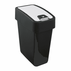 keeeper Premium Abfallbehälter mit Flip-Deckel, Soft Touch, 10 l, Magne, Graphit-Grau Graphit Grau 10 L
