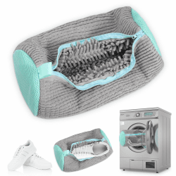 Schuhwaschbeutel Waschmaschine Waschbeutel Schuhe, Schuhbeutel Waschmaschine, 2024 Neu AufgerüStet Waschbeutel Schuhe, Laundry Shoe Bag, Turnschuhe Waschbeutel für Turnschuhe,Tennisschuhe (Grau 1pcs)