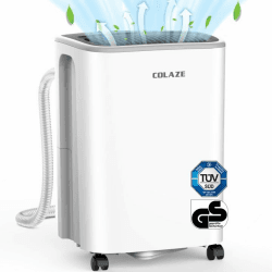 COLAZE Luftentfeuchter 12L/Tag, Kompressor-Typ Luftentfeuchter Elektrisch für Keller Home Schlafzimmer Badezimmer Großes Zimmer Auto bis 50m³ (~20 m²), Digitalanz 12l Dehumidifier
