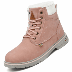 Mishansha Warme Gefüttert Winterschuhe Herren Damen Wasserabweisend Winterstiefel Wanderschuhe Gr.36-48 37 EU Pink