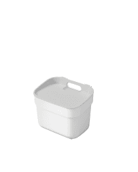 CURVER Ready to Collect 5L Mülleimer perfekt zur Trennung von Abfall, Mülltrennsystem stapelbar, weiß 5 L Weiß
