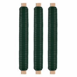 Nordstern Blumendraht Basteldraht Grün 3er Pack - Wickeldraht Ø 0,65 mm x 38 m