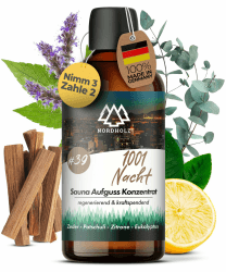 NORDHOLZ® Saunaaufguss [54 Sorten 15ml, 100ml, 250ml] - Sauna Aufgussmittel für intensive & erholsame - Sauna Zubehör (#39 1001 Nacht, 100ml) 100ml #39 1001 Nacht
