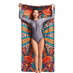 Hiturbo Nano Microfaser Schnelltrocknendes Strandtuch mit Tragetasche,Drucktuch,sandfreiem Handtuch,superabsorbierendem Handtuch Hmt004