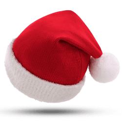 KONVINIT Weihnachtsmütze für Baby Nikolausmütze Kleinkind Rot Gestrickte weihnachtsmann mütze baby 0-6 Monate Rot