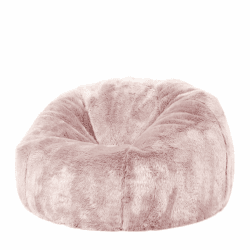Icon Kunstfell Kinder Sitzsack, Hellrosa, Sitzsack Sessel, Sitzsack Flauschig, Sitzsack Kinder mit Füllung, Sitzack Kinderzimmer, Sitzsack Schlafzimmer, Sitzsack Wohnzimmer Rosa Sitzsack