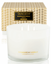 96NORTH Luxus Kerzen | Duftkerze Vanille | 3-Docht Duftkerzen Im Glas | 100% Natürlicher Sojawachs | Brenndauer bis zu 40 Stunden | Hochzeitstag Geschenke für Frauen Madagaskar Vanille