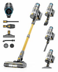 aonus A9S 45000Pa/580W/70Mins Akku Staubsauger, Staubsauger Kabellos mit Touchscreen, Akkustaubsaguer Freistehend/Automatikmodus/Anti-Tangle-Bürste, für Hartböden Teppiche Tierhaare