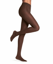 FALKE Damen Seidenglatt 40 DEN Strumpfhose halb blickdicht glänzend reißfest druckfreier Komfortbund Feinstrumpfhose mit verstärkter Fußspitze und feiner Naht feines weiches Material 1 Stück S Braun (Brenda 5179)