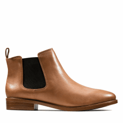 Clarks Damen Taylor Shine_Kurzschaft Stiefel Kurzschaft Stiefel Chelsea Boots 38 EU Braun Tan Leatherther