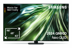 Samsung Neo QLED 4K QN90D Fernseher 55 Zoll, Samsung TV mit Neural Quantum 4K AI Gen2 Prozessor, Quantum-Matrix-Technologie, AI 4K Upscaling, Smart TV, KI TV, GQ55QN90DATXZG, Deutsches Modell [2024] 55 Zoll QN90D (2024)