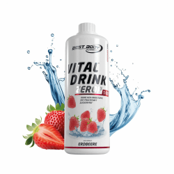 Best Body Nutrition Vital Drink ZEROP® - Erdbeere, Original Getränkekonzentrat - Sirup - zuckerfrei, 1:80 ergibt 80 Liter Fertiggetränk, 1000 ml