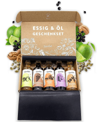 TIMBER TASTE® Essig & Öl Geschenkset Frauen & Männer [Nussig] - 5 erlesene Essige & Speiseöle [5x40ml] - Kochbox Koch Set - Geschenkideen Frauen Geburtstag - Kleine besondere Geschenke Erwachsene Nussig lecker Angebot bei HelloDeals