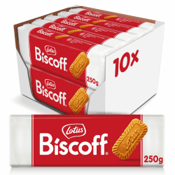 Lotus Biscoff | Original Karamellisierter Keks | Einzigartiger Knuspriger Geschmack | Vegan | Kein Zusatz von Aromen oder Farbstoffen | 10 x 250g | 2.5 kg 250 g (10er Pack)