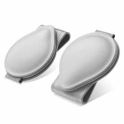MoKo Brillenhalter für Auto Sonnenblende, 2 Pack Auto Sonnenbrille Brillenhalterung Sonnenbrillenhalterung Auto mit Kartenkarten Clip Brillenetui Aufbewahrungsbox Organizer - Grau
