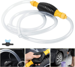 flintronic Handpumpe, Dieselpumpe, Benzinpumpe Absaugpumpe Kraftstoffpumpe, Handpumpe Wasser, Tragbare Schlauchpumpe, Benzin Auto für Kraftstoffe Notpumpe,Benzin Diesel Wasser, Benzinschlauch 2M Gelb