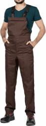Mazalat Lange Latzhose mit Multifunktionstaschen Berufsbekleidung für Handwerker, Maurer, Dachdecker, Schreiner, Elektriker und viele andere | Hohe Qualität Made in EU XL Braun
