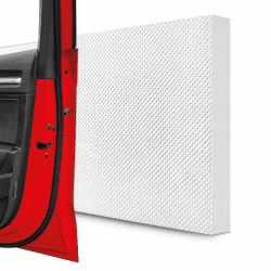 STRACKS® 4X Garagen Wandschutz je 40 x 20 x 2cm Extra Dicker Türschutz – Für Ihr Auto und die Garagenwand – Selbstklebender Türkantenschutz – 4er Set Karomuster, weiß weiß 2cm