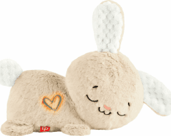 Fisher-Price Schlummer Häschen - tragbares Plüschspielzeug mit Musik und Licht für Neugeborene, Baby Spielzeug ab Geburt, Babyparty und Neugeborenen Geschenk, HXG97