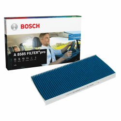 Bosch A8585 - Innenraumfilter FILTER+pro antibakteriell, wirksam gegen übel riechende Gase, Viren, Schimmel, Feinstaub und Allergene