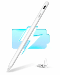 Metapen A8 Stift für iPad 2018-2024, Schnellladefunktion, Palm-Ablehnung, Pencil für Apple iPad Pro 12.9''/11''/13''M4, iPad 10/9/8/7/6, iPad Mini 6/5, iPad Air 5/4/3/11''M2 Weiß
