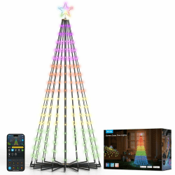 Govee Christmas Cone Tree Lights, 316 LEDs RGBIC Weihnachtsbaum Beleuchtung mit App-Steuerung, IP65 Wasserfest Tannenbaum Lichterkette für den Außenbereich, 66+ Szenenmodi, Kompatibel mit Alexa