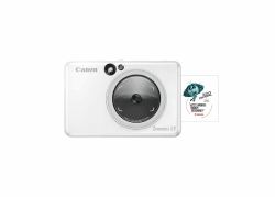 Canon Zoemini S2 Mini Sofortbildkamera + Fotodrucker mobil tragbar unterwegs Hosentasche (Fotodruck 5x7,6 cm, kabelllos, eingebauter Akku, Canon App, Bluetooth) perlweiß [+ 10er Zink Druck-Set] perlweiß Zoemini S2 Single