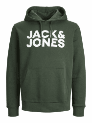 JACK & JONES Herren Jjecorp Logo Sweat Hood Noos Kapuzenpullover XL Mountain View/Fit:reg /Large Print