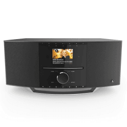 Hama DAB Radio Internetradio mit CD Player & DAB+ DIR3510SCBTX (Digitalradio WLAN, Spotify, Amazon Music, Bluetooth, Küchenradio mit UKW, CD, USB, AUX, 40W, Farbdisplay, Wecker, Fernbedienung) schwarz Single