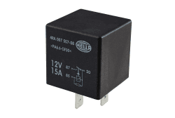 HELLA Relais, Arbeitsstrom - 12V - 4-polig - Schaltbild: X - Stecker: X - Schließer - Farbe: schwarz - ohne Halter - 4RA 007 507-081