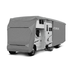 TRAVORA - Wohnmobil Schutzhülle - wetterfeste Wohnmobilabdeckungen - hochwertige Wohnmobil Abdeckplane - 730 x 235 x 275 cm große Wohnmobil Schutzhülle - sicherer Schutz gegen Staub und Nässe