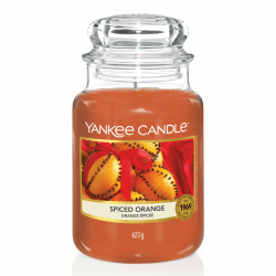 Yankee Candle Duftkerze im Glas (groß) | Spiced Orange | Brenndauer bis zu 150 Stunden Große Kerze im Glas Spiced Orange
