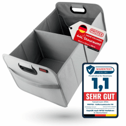 PROTEX Kofferraum Organizer [Testsieger 2024] 44L Auto Kofferraumtasche | Organizer Auto | Faltbare, stabile und wasserdichte Kofferraumtasche (grau) 44l Grau